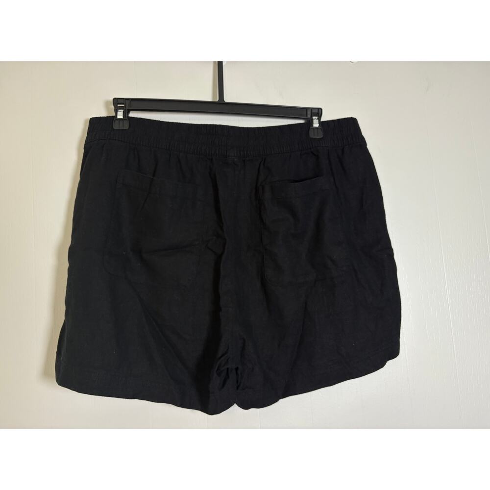 Old Navy XL Comfort Waist Black Linen Blend Shorts - Picture 2 of 5